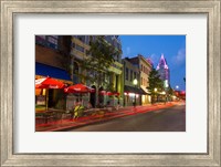 Framed Dauphin Street at Twilight, Mobile, Alabama