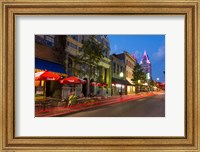 Framed Dauphin Street at Twilight, Mobile, Alabama