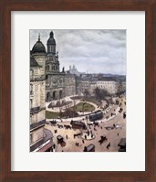 Framed Place de la Trinite in Paris, 1911