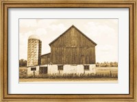 Framed Weathered III Sepia