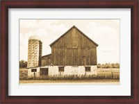 Framed Weathered III Sepia