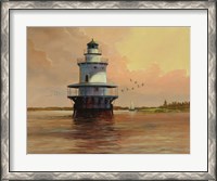 Framed Goose Neck Lighthouse - Maine