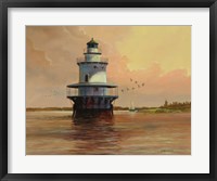 Framed Goose Neck Lighthouse - Maine