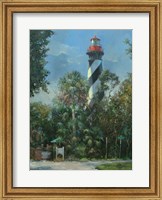 Framed St. Augustine Lighthouse and Carver Street