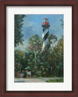 Framed St. Augustine Lighthouse and Carver Street