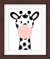 Framed Black Giraffe