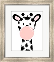 Framed Black Giraffe