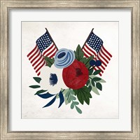 Framed American Floral I