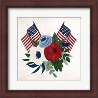 Framed American Floral I
