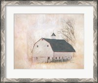 Framed White Barn