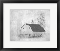 Framed White Barn II