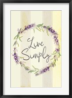 Framed Live Simply Lavender