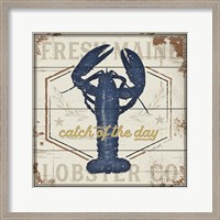 Framed 'Fresh Maine Lobster Co.' border=