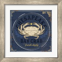 Framed 'Chesapeake Bay Crab' border=