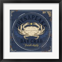 Framed 'Chesapeake Bay Crab' border=