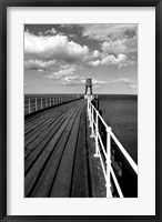 Framed Whitby Harbour Pier