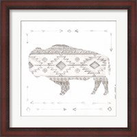 Framed Patterned Bison