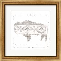 Framed Patterned Bison