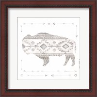 Framed Patterned Bison