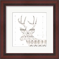 Framed 'Patterned Deer' border=