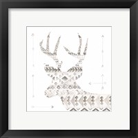 Framed 'Patterned Deer' border=