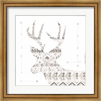 Framed Patterned Deer