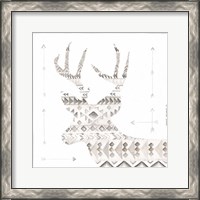 Framed Patterned Deer