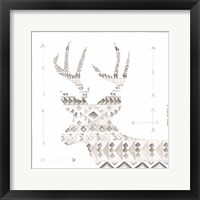 Framed Patterned Deer