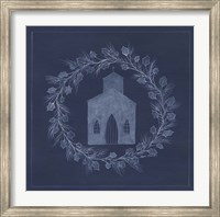Framed Blue Church
