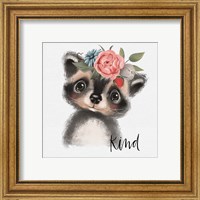 Framed 'Kind Raccoon' border=