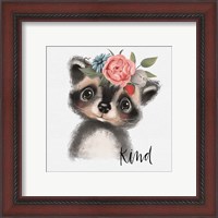 Framed 'Kind Raccoon' border=
