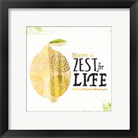 Framed 'Zest for Life' border=