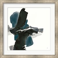 Framed Black and Dark Teal IV