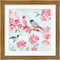 Framed Flowers and Feathers IV