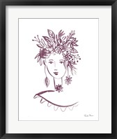 Framed Flower Girl I Plum