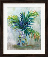 Framed Palm Leaves I Red