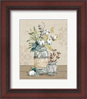Framed Cotton Bouquet III