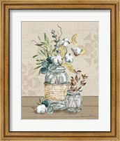 Framed Cotton Bouquet III