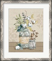 Framed Cotton Bouquet III