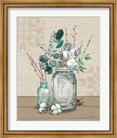 Framed Cotton Bouquet II