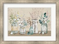 Framed Cotton Bouquet I