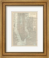 Framed New York City Map