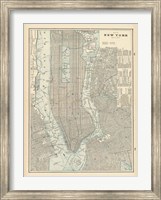 Framed New York City Map