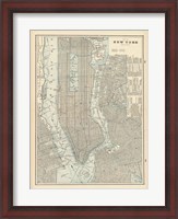 Framed New York City Map