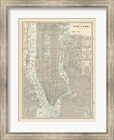 Framed New York City Map