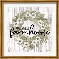 Framed Home Sweet Farmhouse Wreath