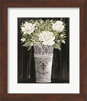 Framed Punched Tin Floral III