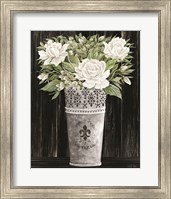 Framed Punched Tin Floral III