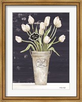 Framed Tulips on Navy I