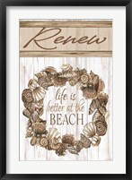 Framed Renew Shell Wreath